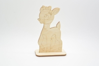 Ξύλινη Μπομπονιέρα ελαφάκι με βάση (1600244)