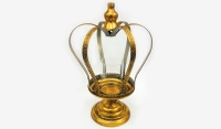 ΜΕΤΑΛΛΙΚΟ ΚΗΡΟΠΗΓΙΟ ΚΟΡΩΝΑ ΜΕ ΒΑΣΗ 43cm x 16cm 6J7120 0503245