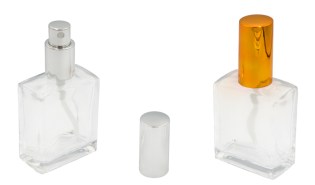 ΓΥΑΛΙΝΗ ΦΙΑΛΗ ΑΡΩΜΑΤΟΣ ΠΛΑΚΕ 50ml ΜΕ ΚΑΠΑΚΙ 0621665