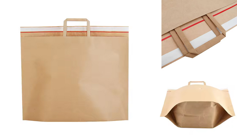 ΧΑΡΤΙΝΗ ΤΣΑΝΤΑ-ΦΑΚΕΛΟΣ ΜΕ ΑΥΤΟΚΟΛΛΗΤΗ ΤΑΙΝΙΑ 38cm x 25.5cm 0402186