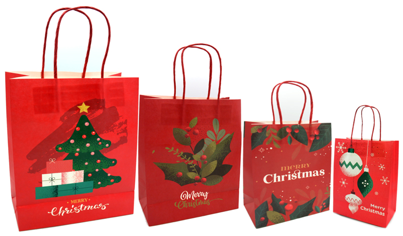 ΤΣΑΝΤΕΣ ΧΡΙΣΤΟΥΓΕΝΝΙΑΤΙΚΕΣ ΣΤΡΙΦΤΟ ΧΕΡΑΚΙ 26cm x 33cm x 12cm 0402319