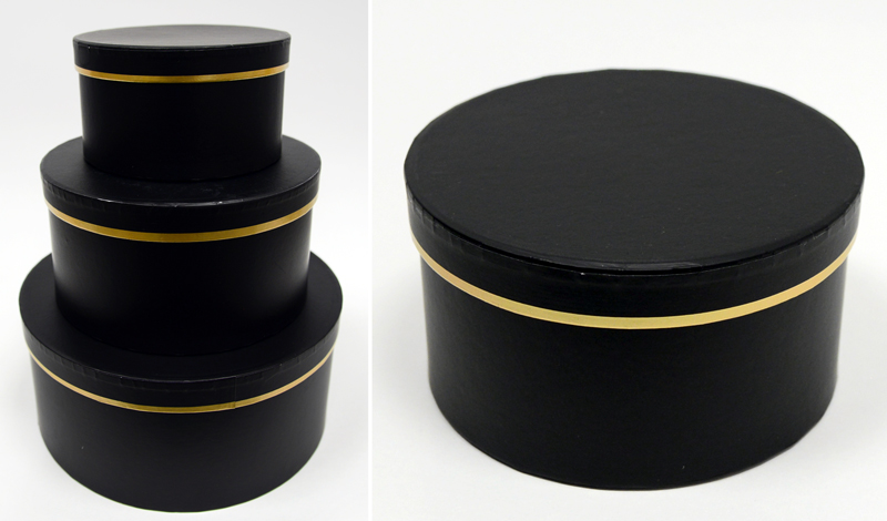 ΚΟΥΤΙ ΣΤΡΟΓΓΥΛΟ ΜΑΥΡΟ ΜΕ ΧΡΥΣΟ ΣΕΤ/3 0502301