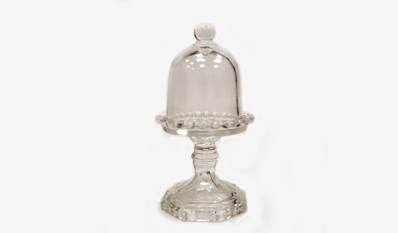 ΓΥΑΛΙΝΗ ΤΟΥΡΤΙΕΡΑ ΜΕ ΒΑΣΗ 17x9.5cm X147 GJ 0503259