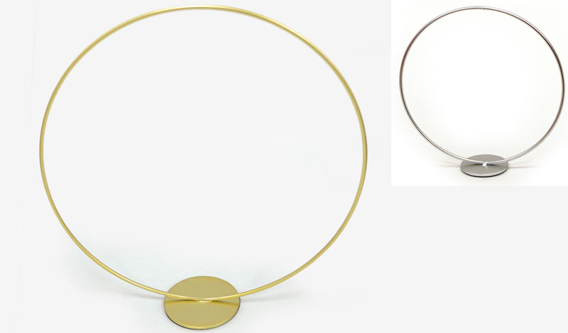 ΜΕΤΑΛΛΙΚΟΣ ΚΥΚΛΟΣ ΜΕ ΒΑΣΗ 30cm BB383-126001 0506189