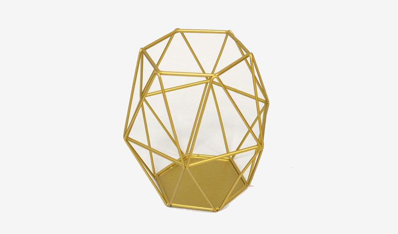 ΜΕΤΑΛΛΙΚΟ ΔΙΑΚΟΣΜΗΤΙΚΟ ΠΟΛΥΓΩΝΟ ΜΙΚΡΟ 14cm BB96-121101 0506195