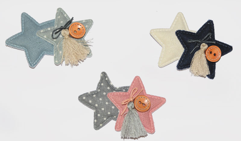 ΔΙΠΛΟ ΑΣΤΕΡΙ ΠΑΝΙΝΟ ΦΟΥΝΤΑ ΚΑΙ ΚΟΥΜΠΙ 6.5cm 0511040