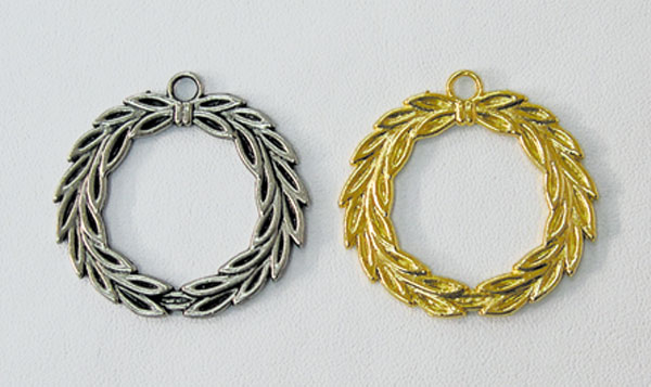 ΜΕΤΑΛΛΙΚΟ ΣΤΕΦΑΝΙ ΣΤΡΟΓΓ. ΦΥΛΛΟ ΕΛΙΑΣ 40mm x 41mm 0517367