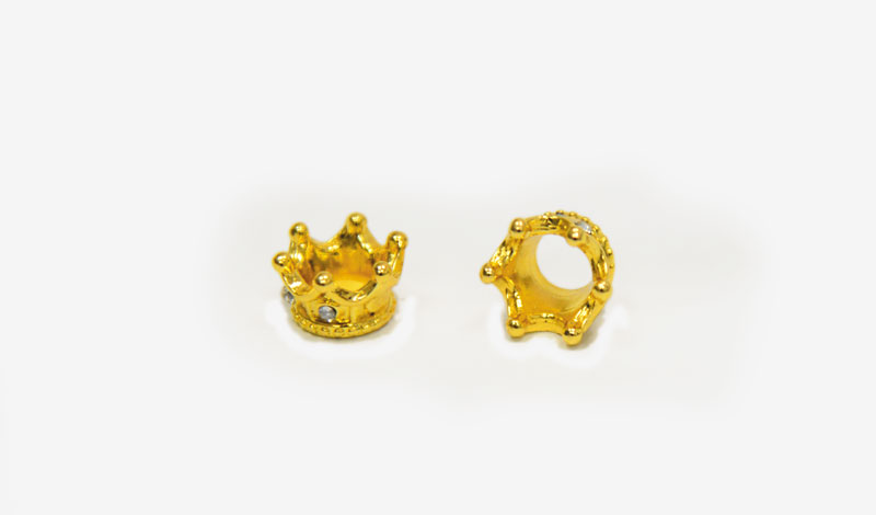 ΜΕΤΑΛΛΙΚΗ ΧΡΥΣΗ ΚΟΡΩΝΑ ΜΕ ΣΤΡΑΣ 0.7x1cm B76369 0517946