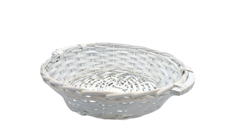 ΚΑΛΑΘΙ ΣΤΡΟΓΓΥΛΟ ΑΣΠΡΟ 45cm x 11cm 0519101