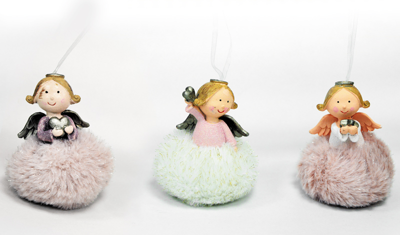 ΚΡΕΜΑΣΤΟ ΑΓΓΕΛΑΚΙ ΚΕΡΑΜΙΚΟ ΚΑΙ ΜΑΛΛΙΝΗ ΜΠΑΛΑ 8cm x 11.5cm 0530094