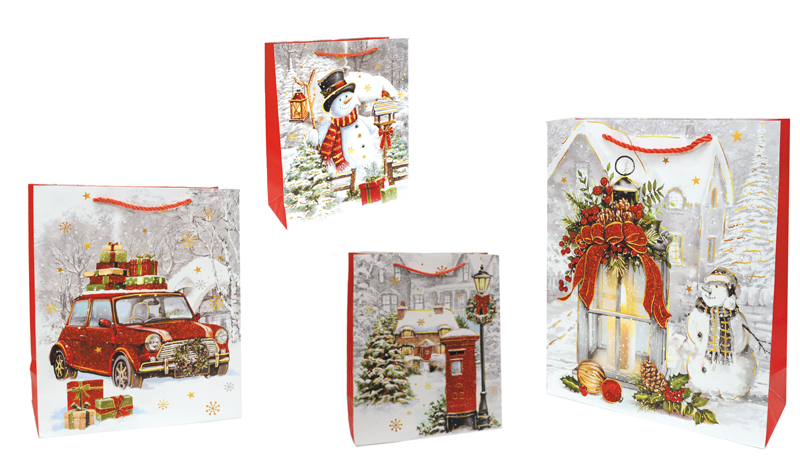 ΤΣΑΝΤΕΣ ΧΡΙΣΤΟΥΓΕΝΝΙΑΤΙΚΕΣ ΣΤΡΙΦΤΟ ΧΕΡΑΚΙ 25cm x 33cm x 12cm 0530129