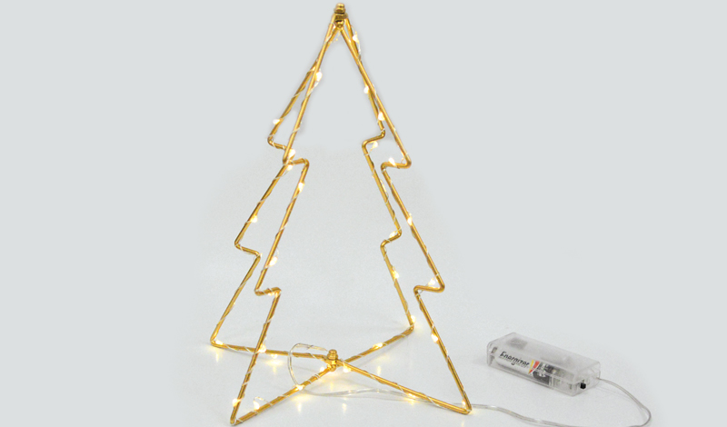 ΜΕΤΑΛΛΙΚΟ ΔΕΝΤΡΟ ΜΕ LED ΠΤΥΣΣΟΜΕΝΟ 26cm x 20cm HBC-188313 0531109