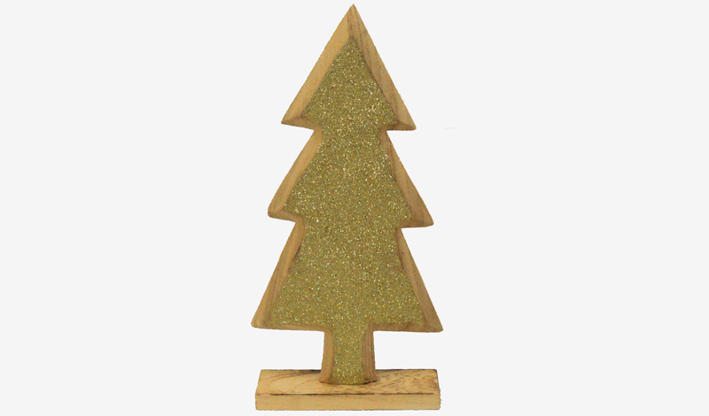 ΞΥΛΙΝΟ ΔΕΝΤΡΟ ΜΕ ΓΚΛΙΤΕΡ 26cm x 13cm HGN-2018 0531110