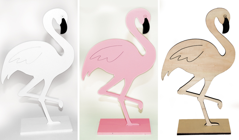 ΞΥΛΙΝΟ ΦΛΑΜΙΝΓΚΟ ΜΕ ΒΑΣΗ 32cm x 19cm 0619036