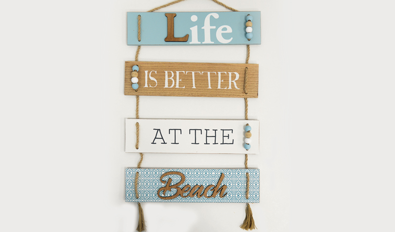 ΞΥΛΙΝΗ ΠΙΝΑΚΙΔΑ BEACH 30cm x 38cm WH18-145 0621113