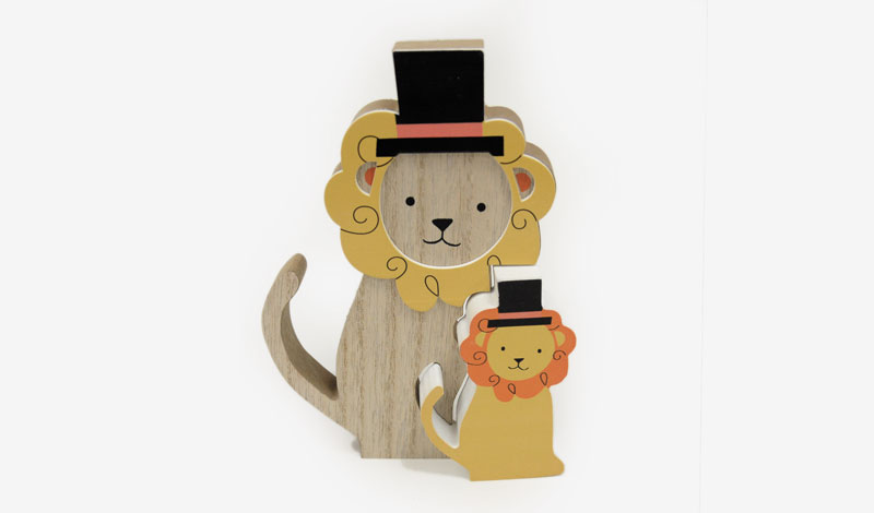 ΞΥΛΙΝΟ ΣΤΑΝΤ ΛΙΟΝΤΑΡΙΑ 19cm RS-190020-1 0621269