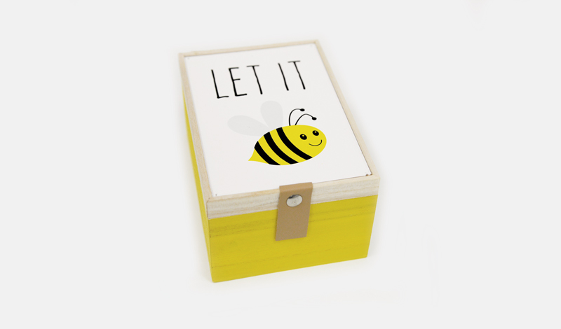 ΞΥΛΙΝΟ ΚΟΥΤΙ LET IT BEE 10.5cm x 15cm BR-F87605-1 0621276