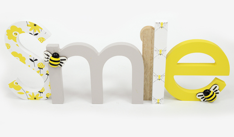 ΞΥΛΙΝΟ SMILE 36x14cm BR-F87628-1 0621279