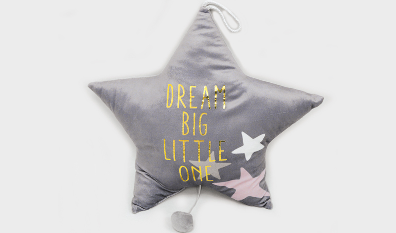 ΜΑΞΙΛΑΡΙ ΑΣΤΕΡΙ ΓΚΡΙ-ΡΟΖ ΜΕ ΜΟΥΣΙΚΗ 42cm XYX19-489G 0621337