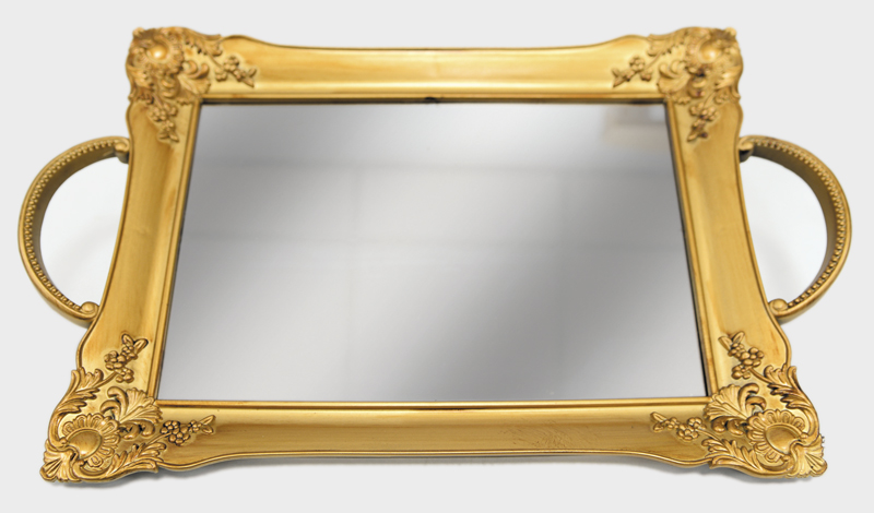 ΔΙΣΚΟΣ ΚΑΘΡΕΠΤΗΣ ΧΡΥΣΟ ΒΙΝΤΑΖ 39cm x 24cm LY1001 0621375