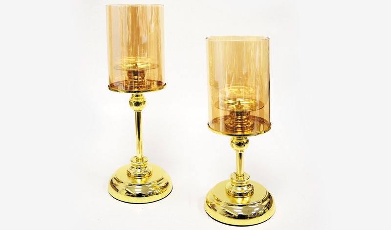 ΜΕΤΑΛΛΙΚΟ ΚΗΡΟΠΗΓΙΟ ΜΕ ΓΥΑΛΙ ΜΙΚΡΟ 28cm FH-ZS220703S 0621429