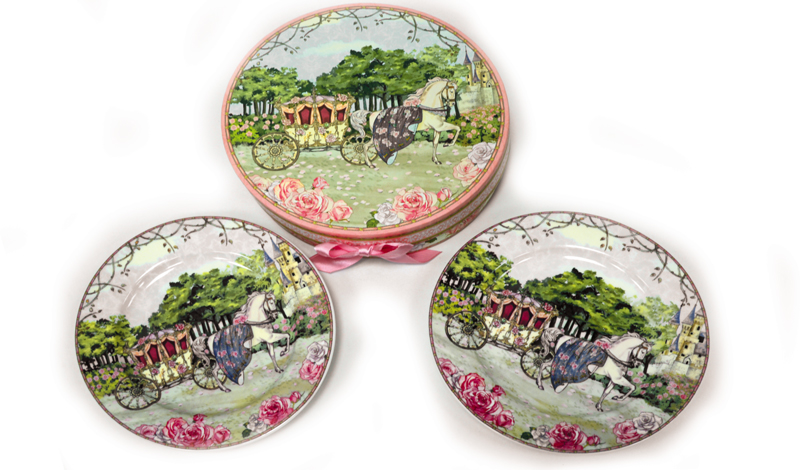 ΠΙΑΤΟ ΑΜΑΞΑ ΣΕΤ/2 ΑΠΟ ΠΟΡΣΕΛΑΝΗ ΜΕ ΚΟΥΤΙ ΔΩΡΟΥ 19cm 0621516