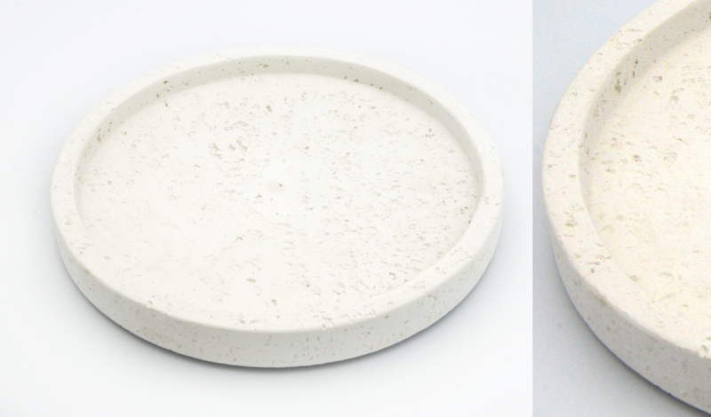 ΣΤΡΟΓΓΥΛΟ ΠΙΑΤΟ ΑΠΟ ΠΟΡΟΛΙΘΟ 20cm 0621537