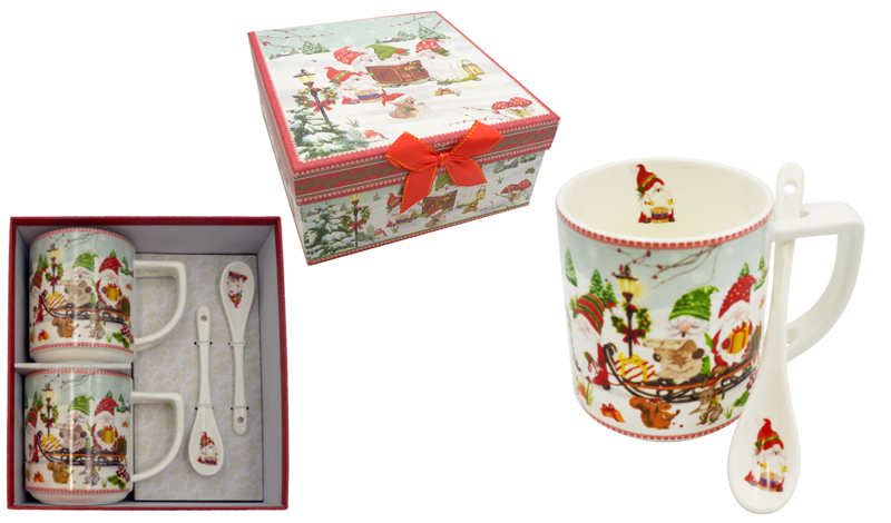 ΧΡΙΣΤΟΥΓΕΝΝΙΑΤΙΚΗ ΚΟΥΠΑ ΣΕΤ/2 280ml ΚΑΙ ΚΟΥΤΑΛΙ ΑΠΟ ΠΟΡΣΕΛΑΝΗ ΜΕ ΚΟΥΤΙ ΔΩΡΟΥ 0621606