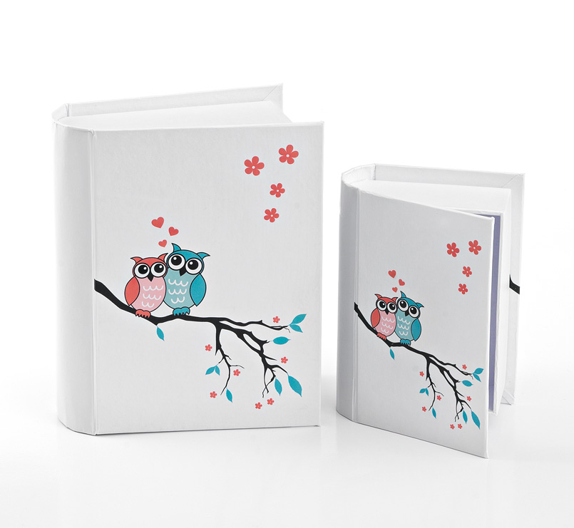 Μπομπονιέρα Βιβλίο κουτί κουκουβάγιες (207-041γ)