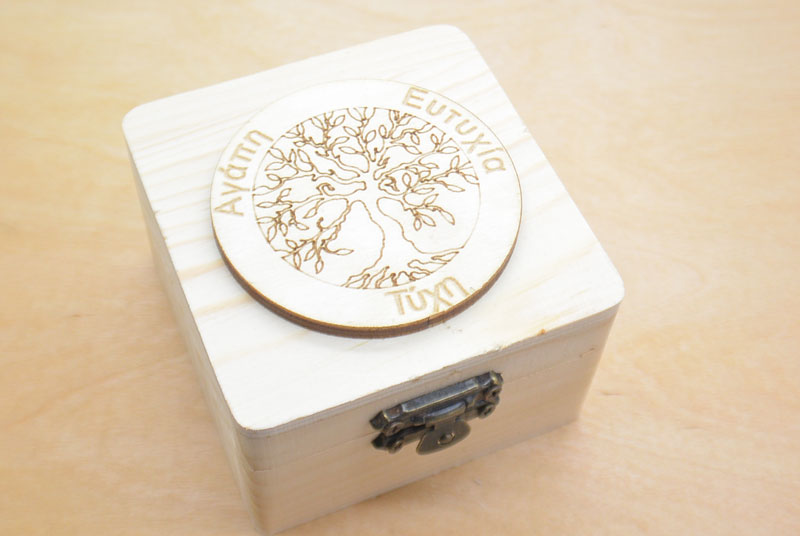 Μπομπονιέρα Ξύλινο κουτί δέντρο της ζωής (152075)