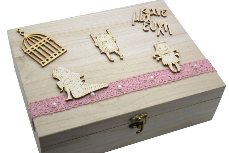 Ξύλινο Κουτί ευχών βάπτισης santoro gorjuss (766623)