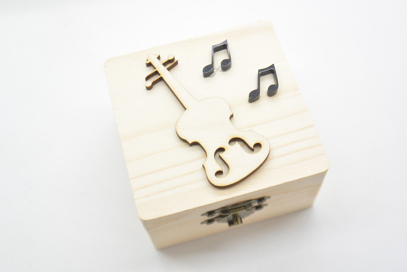 Μπομπονιέρα Ξύλινο κουτί μουσική βιολί (5123842)