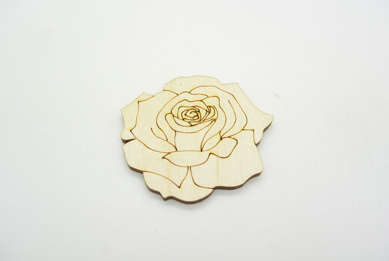 Ξύλινο Διακοσμητικό τριαντάφυλλο (011600064)