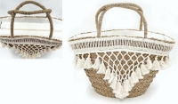 ΨΑΘΙΝΗ ΤΣΑΝΤΑ BOHO ΦΟΔΡΑΡΙΣΜΕΝΗ ΜΕ ΦΕΡΜΟΥΑΡ 0521015