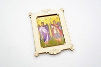 Μπομπονιέρα βάπτισης ξύλινη εικόνα με επιλογή Αγίου (22501100)